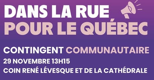 Contingent communautaire  Grande manifestation  Montral