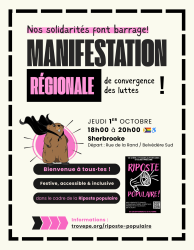 Nos solidarités font barrage! Manifestation régionale de convergence des luttes