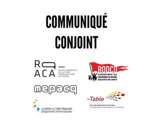 Le communautaire en action pour dfendre le filet social!