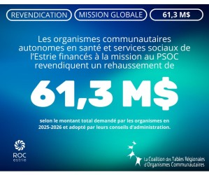 Besoins de 61.3 M $ pour les OCASSS de l'Estrie