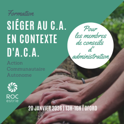 Si�ger au CA en contexte d'ACA