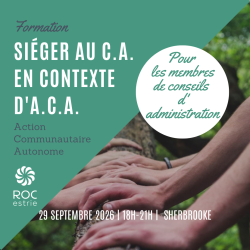 Siéger au CA en contexte d'ACA