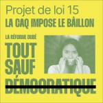 Adoption sous le bâillon du PL 15: de nombreuses réactions