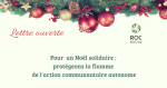 Lettre ouverte – Pour un Noël solidaire : protégeons la flamme de l'action communautaire autonome