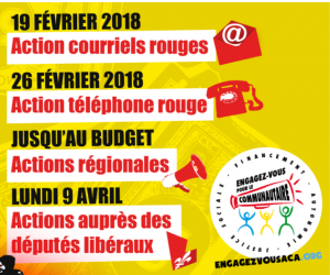ACTIONS EN VUE DU BUDGET ACTIONS EN VUE DU BUDGET