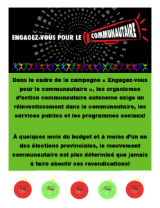 Outils disponibles (voir courriel d'Estrie unie du 23 novembre)