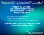 Budget 2026 : seulement 20 M $ au PSOC