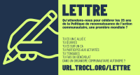 Appel aux signatures!