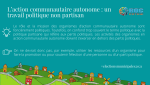 L'action communautaire autonome : un travail politique non partisan