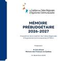 Mémoire pré-budgétaire de la CTROC