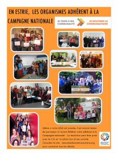 En Estrie, nous sommes nombreux � soutenir cette campagne et � y avoir renouvel� notre adh�sion (photo)