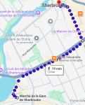 Carte de la marche